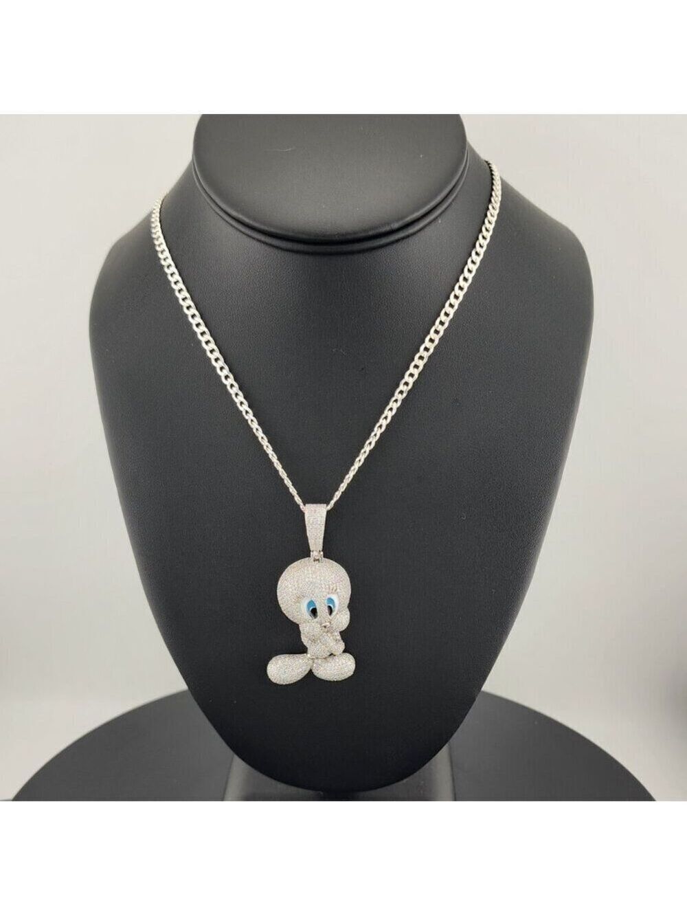 Brand New 925 Silver Tweety Bird Necklace – Cute Cartoon Charm Pendant
